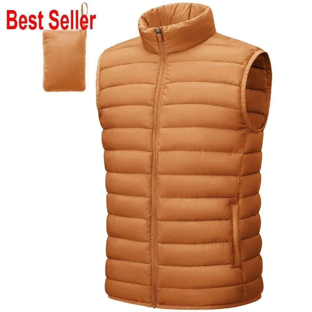 Lightweight Packable Puffer Vest Windproof Water-Resistant Outdoor Travel